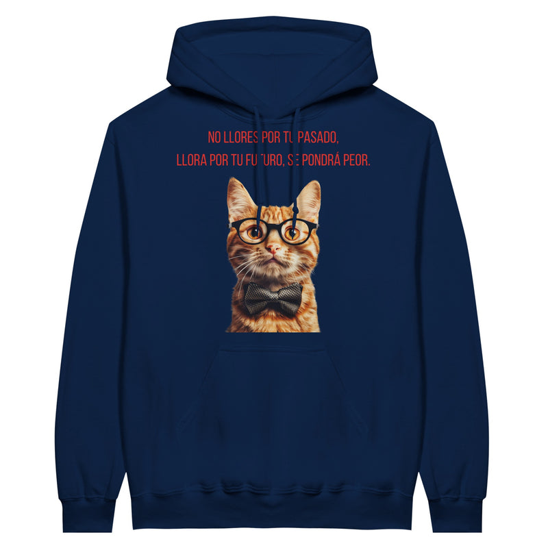 Sudadera con Capucha Unisex Estampado de Gato "Profecía Peluda" Michilandia