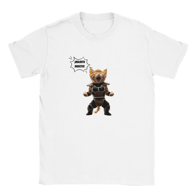 Camiseta Junior Unisex Estampado de Gato "Maldito insecto" Michilandia