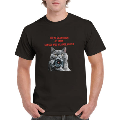 Camiseta Unisex Estampado de Gato 