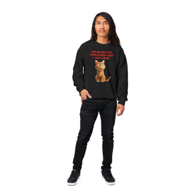 Sudadera Unisex Estampado de Gato "Cita Miau" Michilandia | La tienda online de los fans de gatos