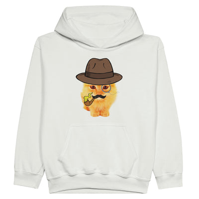 Sudadera con capucha júnior estampado de gato 