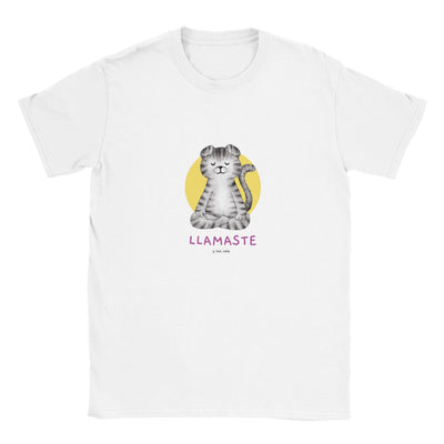 Camiseta Junior Unisex Estampado de Gato "Zen Felino" Michilandia