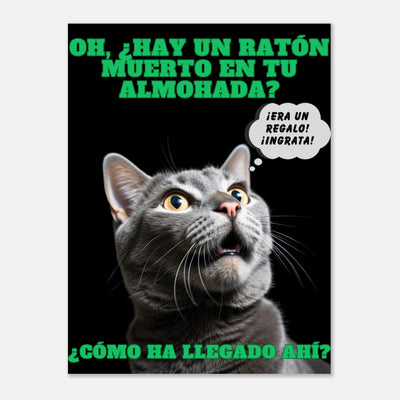 Panel de aluminio impresión de gato "Regalo Sorpresa" Michilandia | La tienda online de los amantes de gatos