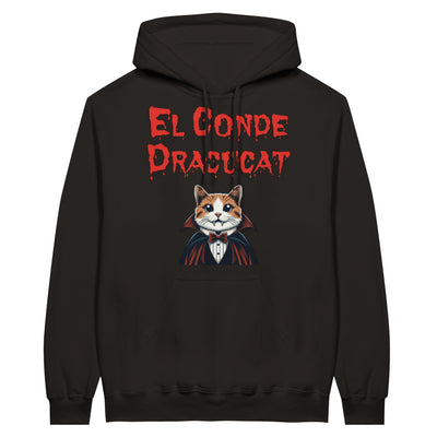 Sudadera con Capucha Unisex Estampado de Gato 