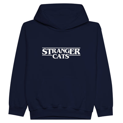 Sudadera con capucha júnior estampado de gato "Misterios Felinos" Michilandia | La tienda online de los fans de gatos