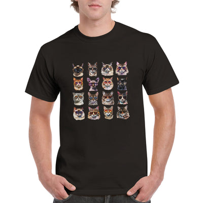 Camiseta Unisex Estampado de Gato "Cool Cats" Michilandia | La tienda online de los fans de gatos