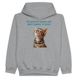 Sudadera con capucha júnior estampado de gato "Silencio Melódico" Michilandia | La tienda online de los fans de gatos