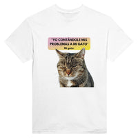 Camiseta Unisex Estampado de Gato "Miau Indiferente" Michilandia