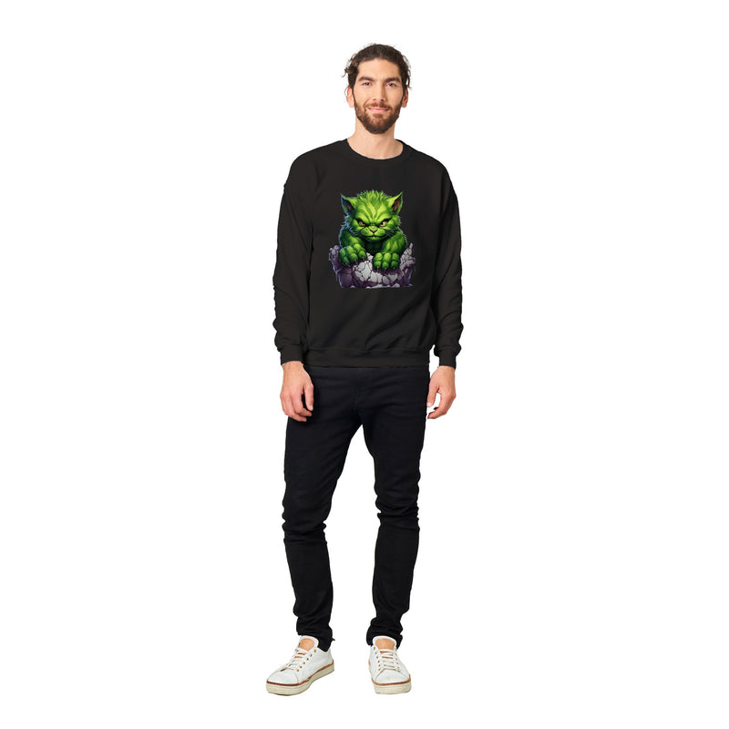 Sudadera unisex estampado de gato "Gigante Esmeralda" Gelato