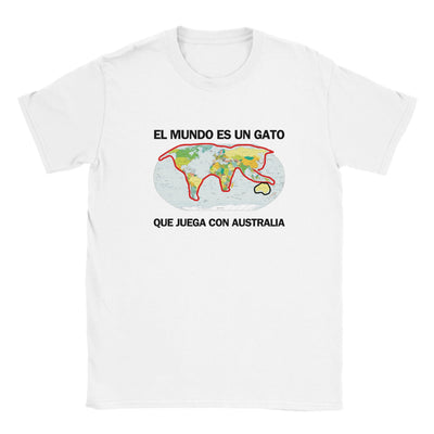 Camiseta Junior Unisex Estampado de Gato 