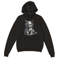 Sudadera con capucha unisex estampado de gato 