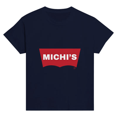 Camiseta Junior Unisex Estampado de Gato "Michi's Denim" Michilandia | La tienda online de los fans de gatos