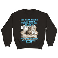 Sudadera Unisex Estampado de Gato "Sorpresa en el Salón" Michilandia | La tienda online de los amantes de gatos