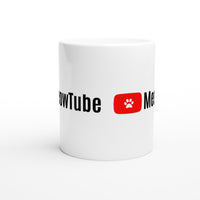 Taza Blanca con Impresión de Gato "MeowTube" Michilandia | La tienda online de los fans de gatos