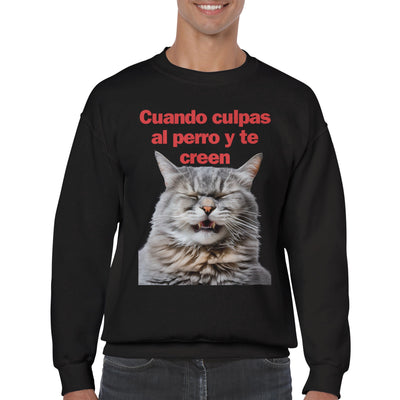 Sudadera Unisex Estampado de Gato 