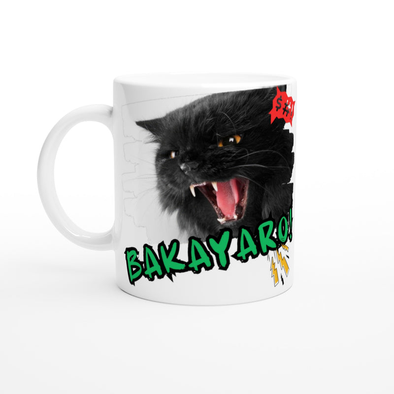 Taza Blanca con Impresión de Gato 