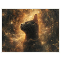 Póster de gato con marco de madera "Espectro Sagrado" Michilandia | La tienda online de los fans de gatos