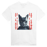 Camiseta Unisex Estampado de Gato "El Caballero Gatuno" Michilandia