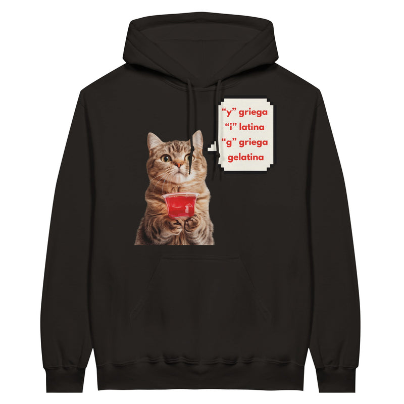 Sudadera con Capucha Unisex Estampado de Gato 