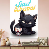 Póster de gato "Sweet Dreams"