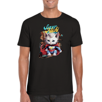 Camiseta unisex estampado de gato "El Super Michi"
