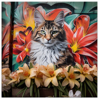 Lienzo de gato "El Arte Urbano de la Naturaleza"