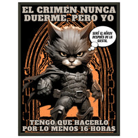 Póster Semibrillante de Gato con Marco Metal "Siesta de la Justicia" Michilandia | La tienda online de los fans de gatos