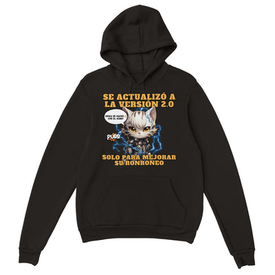 Sudadera con capucha unisex estampado de gato 