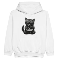 Sudadera con capucha júnior estampado de gato 