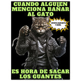 Panel de aluminio impresión de gato "El Intocable" Michilandia | La tienda online de los fans de gatos