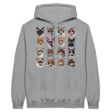 Sudadera con Capucha Unisex Estampado de Gato "Cool Cats" Michilandia | La tienda online de los fans de gatos