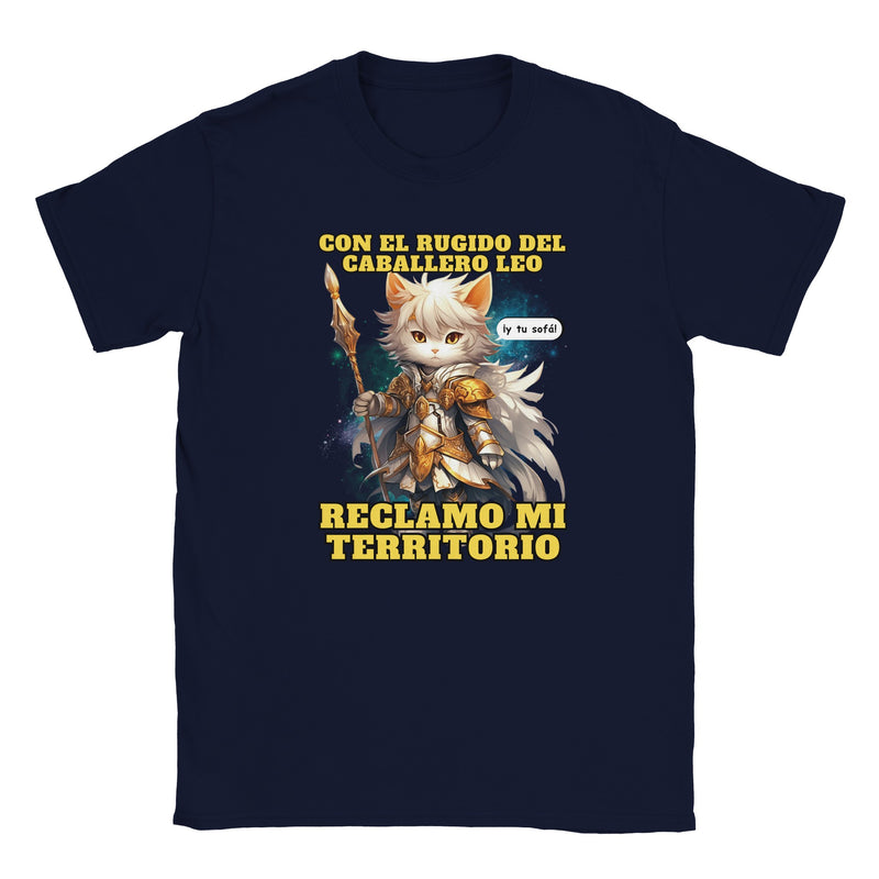 Camiseta júnior unisex estampado de gato "Caballero del Sofá" Michilandia | La tienda online de los amantes de gatos