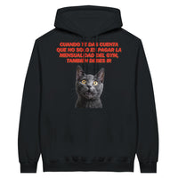 Sudadera con Capucha Unisex Estampado de Gato 