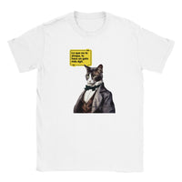 Camiseta júnior unisex estampado de gato 