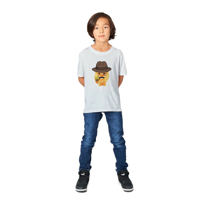 Camiseta Junior Unisex Estampado de Gato "Gentleman Miau" Michilandia