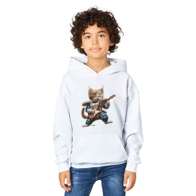 Sudadera con capucha júnior estampado de gato 