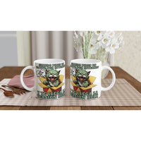 Taza Blanca con Impresión de Gato "Sorpresa Hulk" Michilandia | La tienda online de los amantes de gatos