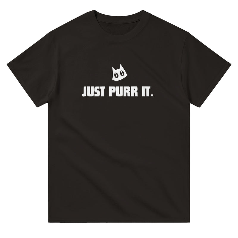 Camiseta Unisex Estampado de Gato "Just Purr It." Michilandia | La tienda online de los fans de gatos