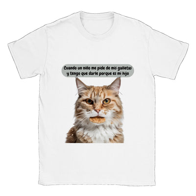 Camiseta unisex estampado de gato "Mis Galletas" Gelato