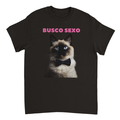 Camiseta unisex estampado de gato 