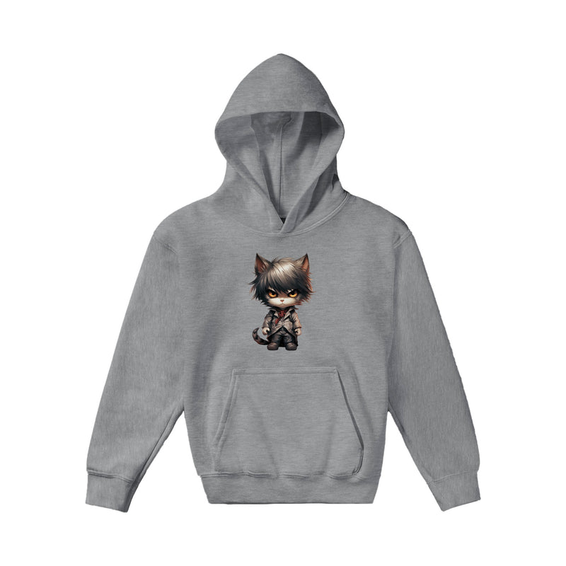 Sudadera con capucha júnior estampado de gato "Light Catgami" Michilandia | La tienda online de los amantes de gatos