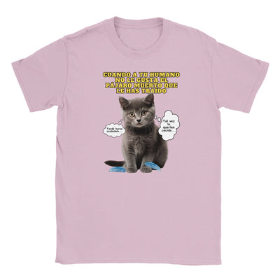 Camiseta Junior Unisex Estampado de Gato "Regalo Incomprendido" Michilandia | La tienda online de los amantes de gatos