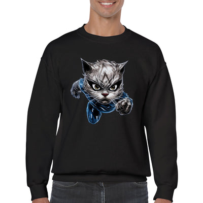 Sudadera unisex estampado de gato 