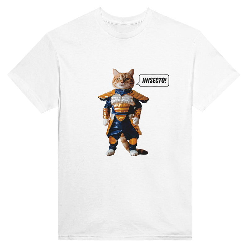 Camiseta Unisex Estampado de Gato "Vegeta Gatuno" Michilandia