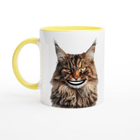 Taza bicolor con Impresión de Gato "Sonrisa de Maine Coon" Michilandia