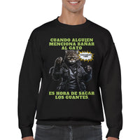 Sudadera Unisex Estampado de Gato "El Intocable" Michilandia | La tienda online de los fans de gatos