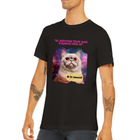 Camiseta unisex estampado de gato "El Michi Cósmico"