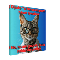 Lienzo de gato "Promesa de Ejercicio" Michilandia | La tienda online de los fans de gatos