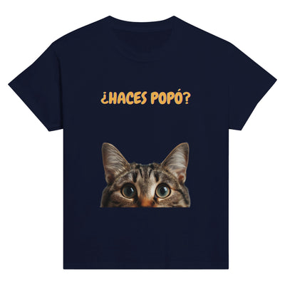 Camiseta Junior Unisex Estampado de Gato "Consulta Curiosa" Michilandia | La tienda online de los fans de gatos