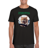 Camiseta unisex estampado de gato "Carril rápido"